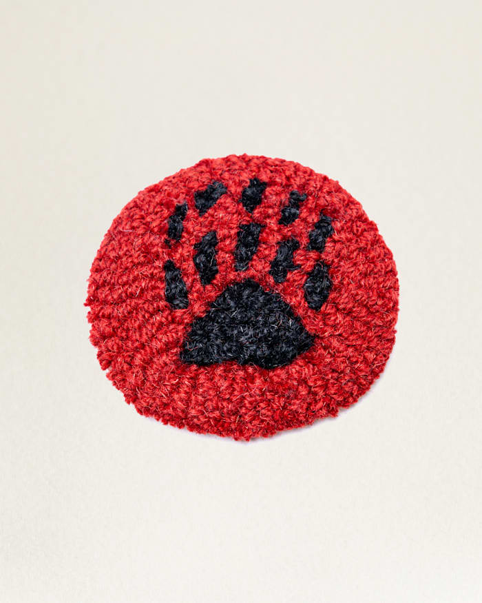 BEAR PAW HOOKED COASTER SET